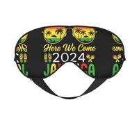 Welcome to Jamaica Printing Rest Sleep Eye Mask, Soft Eye Mask for Home & Camping, Blocks Light, Comfortable for Most Users