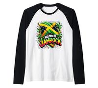 Welcome to JamRock Reggae Music Graphic Novelty Classic Raglan Baseball Tee