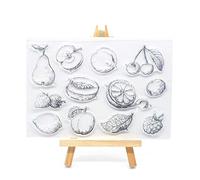 Welcome to Joyful 1pcs Fruite Apple Pear Peach Clear Stamp for Card Making Decoration and Scrapbooking 11x15cm