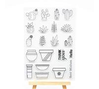 Welcome to Joyful Home 1pc Cactus Clear Stamp for Card Making Decoration and Scrapbooking