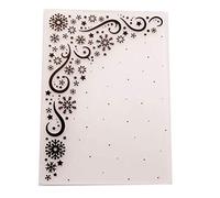 Welcome to Joyful Home 1PC Christmas Snowflake Cornor Lace Embossing Folder for Card Making Floral DIY Plastic Scrapbooking Photo Album Card Paper DIY Craft Decoration Template Mold