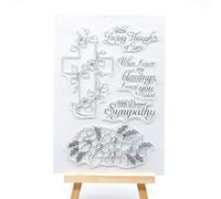 Welcome to Joyful Home 1pc Cross Easter with Loving Thoughts of You Clear Stamp for Card Making Decoration and Scrapbooking