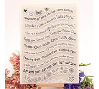 Welcome to Joyful Home 1pc Get Well Soon Sentiment Rubber Clear Stamp for Card Making Decoration and Scrapbooking