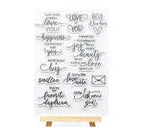 Welcome to Joyful Home 1pc I Love You Mail Sentiment Clear Stamp for Card Making Decoration and Scrapbooking