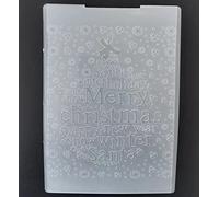 Welcome to Joyful Home 1PC Jingle X-mas Background Embossing Folder for Card Making Floral DIY Plastic Scrapbooking Photo Album Card Paper DIY Craft Decoration Template Mold