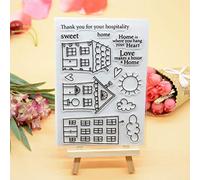 Welcome to Joyful Home 1pc Love Makes a Room House Clear Stamp for Card Making Decoration and Scrapbooking 11x16cm