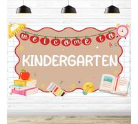 Welcome to Kindergarten Backdrop, Back to School Decorations, First Day of Kindergarten Decor, 59 * 35Inch