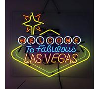 Welcome To Las Vegas Neon sign light Handmade Real Glass Neon Tube Beer Bar Pub House Party Wall Window Display Home Bedroom Garage Decoration 24x20