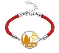 Welcome to Las Vegas Nevada America Lucky Red String Bracelet Rope Bracelet Handmade