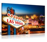 Welcome To Las Vegas Sign Canvas Wall Art Picture Print (30x20)