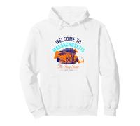 Welcome to Massachusetts Vintage Typography Retro Design Pullover Hoodie