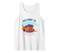 Welcome to Massachusetts Vintage Typography Retro Design Tank Top