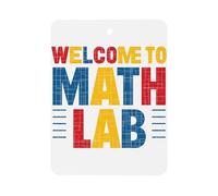 Welcome To Math Lab Car Air Freshener Aromatherapy Tablet Hanging Decor for Rearview Mirror Dorm