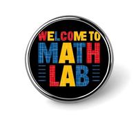 Welcome To Math Lab Enamel Lapel Pin Round Badge Brooches for Women Men Jewelry Backpack Hats Decor