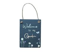Welcome to my Garden '(Hanging slate Sign) 20 x 15 cm