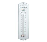 Welcome to My Garden Metal Wall Thermometer - Outdoor Temperature Gauge, Celsius and Fahrenheit, Garden Shed & Conservatory Monitor