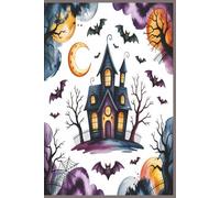 Welcome To My Haunted House: Lined Journal Notebook, 100 Lined Pages, Soft Cover, Date Space on Each Page, Halloween Print on Every Page.
