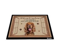Welcome To My Home - Cocker Spaniel Dog Bathroom Rug Washable Welcome Mat Absorbent Bath Mat For Hallway Doorstep Kitchen 40X60 Cm
