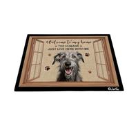 Welcome To My Home - Scottish Deerhound Dog Doormat Utility Floor Mats Funny Indoor Outdoor Mats For Kitchen Hallway Doorstep 40X60 Cm