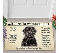 Welcome to My House Doormat Cane Corso House Doormat Dog Lovers Gift 16x24 Inch