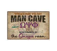 Welcome To My Man Cave 1911 Also Known As The Omega Room Yard Sign Metal Poster Home Living Aluminum Decor Wall Art Poster 6x8 Inch