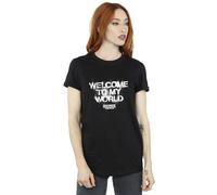 Welcome To My World Cotton T-Shirt Stranger Things Black S
