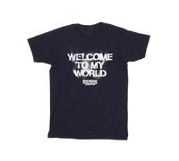 Welcome To My World Cotton T-Shirt Stranger Things Navy 5XL