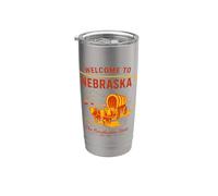 Welcome to Nebraska Vintage Cornhusker State Design Stainless Steel Insulated Tumbler