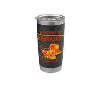 Welcome to Nebraska Vintage Cornhusker State Design Stainless Steel Insulated Tumbler