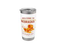 Welcome to Nebraska Vintage Cornhusker State Design Stainless Steel Insulated Tumbler