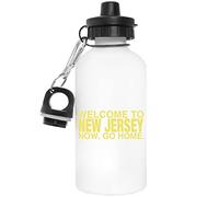 Welcome To New Jersey Now Go Home Reusable White Aluminum Water Bottle Reusable White Water Bottle
