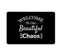 Welcome To Our Beautiful Chaos Funny Novelty Metal Tin Sign Vintage Front Door Wall Art Plaques Home Décor Metal Plaque for Dining Room Restaurants Lounge 8x12 Inch