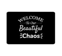 Welcome To Our Beautiful Chaos Personalized Metal Tin Sign Retro Lounge Wall Art Plaques Wall Decor Aluminum Tin Signs for Bedroom Pubs Club House 12x18 Inch