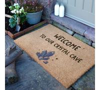 Welcome To Our Crystal Cave Doormat (90 x 60cm) Artsy Mats Brown 90cm x 60cm
