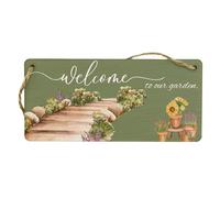 Welcome to Our Garden! Unique Home Decor Idea for Outdoor Lovers, Gardeners, and Grandparents - Ideal Present for Him, Her, or the Entire Family. (smlsgn-ds23-welcomegard)