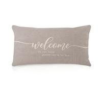 Welcome to Our Home Please Leave by 9 Pm Body Pillow Cover 12x20 Linen Bohemian Long Throw Zipper Body Pillow Cover Case Inspirational Word Sayings Rectangle Pillow Covers for Hotel Outdoor Outside