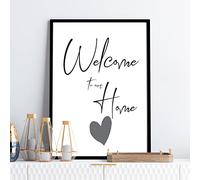 Welcome To Our Home Print, New Home Print Typography Print, Home Decor Wall Art Prints, Minimalist Home Decor, 409 (A2-42 x 59.4cm)