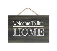 Welcome To Our Home Wooden Sign 8x12in Modern Wall Decor Wooden Art Signs With Positive Quotes Sayings Rustic Farmhouse Wall Hanging Wood Sign Craft Plaque Poster New Home Gifts