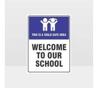 Welcome To Our School Sign Traffic (A157) Metal Tin Signs 8x6 Inches Safety Caution