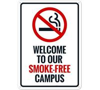 Welcome to Our Smoke Free Campus Metal Sign Aluminum Warning Tin Signs For Outdoor Business Yard Lawn Farmhouse Garden Patio Wall Decor 8x12 Inch