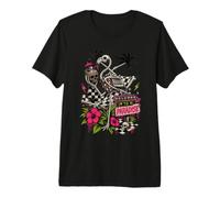 Welcome to Paradise Skeleton Flamingo Tropical Beach Premium T-Shirt