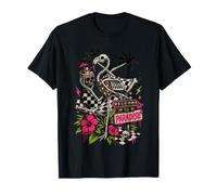 Welcome to Paradise Skeleton Flamingo Tropical Beach T-Shirt