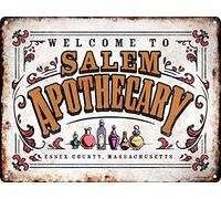 Welcome To Salem Apothecary Mini Tin Sign 15x20cm