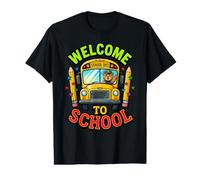 Welcome to School Cute Bear Bus Driver Back to Class Day Value Graphic T-Shirt