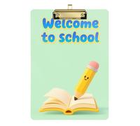 Welcome to School ICU clipboard Standard Hole for First Year Teacher Must Haves Size 9 x 12 Gold