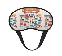Welcome to Switzerland Travel Sleep Mask 100% Light Blocking Eye Mask for Sleeping, Sleep Mask for Unisex for Travel/Nap