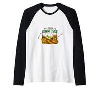 Welcome to Tennessee Mountain Scenery Adventure Pride Raglan Baseball Tee