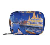 Welcome to Thailand Scenery Culture aid Bag with Detachable Compartments Convenient Medicine Box Organizer
