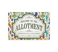 Welcome To The Allotment Sign - Colourful Vegetable Patch Metal Plaque Garden Décor Gift 28cm x 20cm