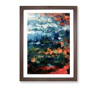 Welcome To The Angels Abstract Framed Print | A2 Walnut Framed Wall Art | Ready to Hang | Abstract Fantasy Picture | Living Room Bedroom Lounge Office